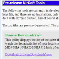 NirSoft在线发布了新的预发布工具部分