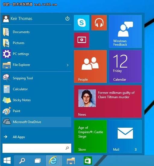 Windows Phone的Action Center将会登陆Windows 10，它将显示通知，支持用户进行快速操作等，与OS X Yosemite中的一样。在Windows 10的Notifications&Action Area中，应用和系统将能够与用户交互。用户点击系统托盘中的图标它就会弹出来，同时也会在桌面右下角弹出。点击通知列表中的条目可清除通知，或者是打 开相关应用/系统工具。不过它没有OS X的Do Not Disturb模式，用户没法让通知“安静”下来。