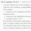互联网信息：OS X 10.9.5 最后一个Mavericks更新发布