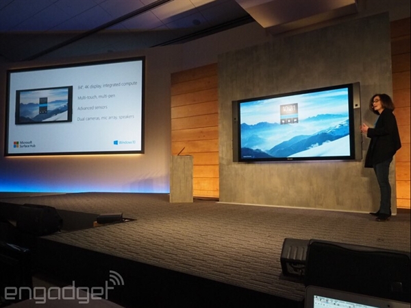 微软玩大的：84寸的巨型Surface Hub
