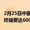 2月25日中国电信今年手机销售目标1.8亿 5G终端要达6000万