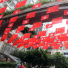 壮观!香港高楼大厦披满国旗区旗