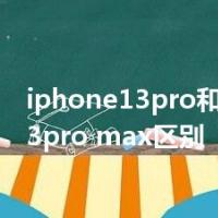 iphone13pro和iphone13pro max区别